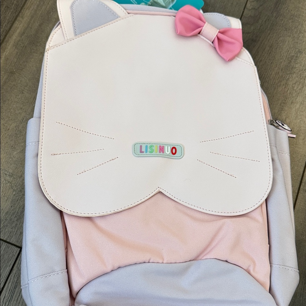 Lisinuo Pink Kitty Backpack BookBag Girls Cat Lover